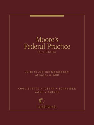 cover image of Moore's Federal Practice